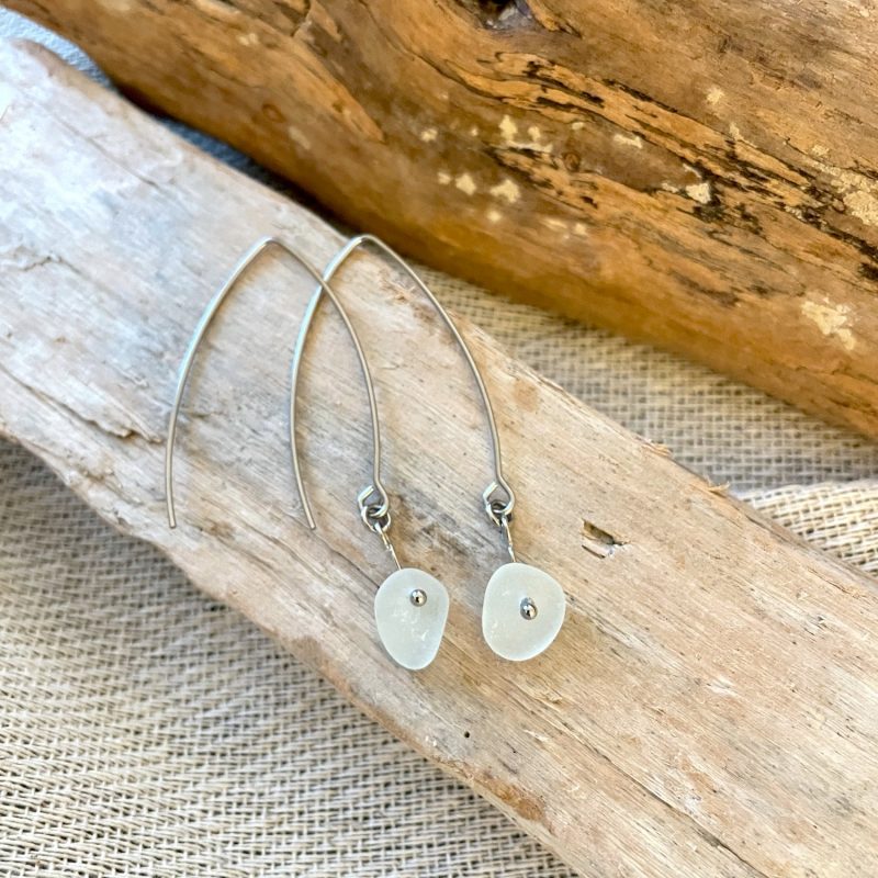 Boucles d'oreilles en verre recyclé des plages | SABLE VERT