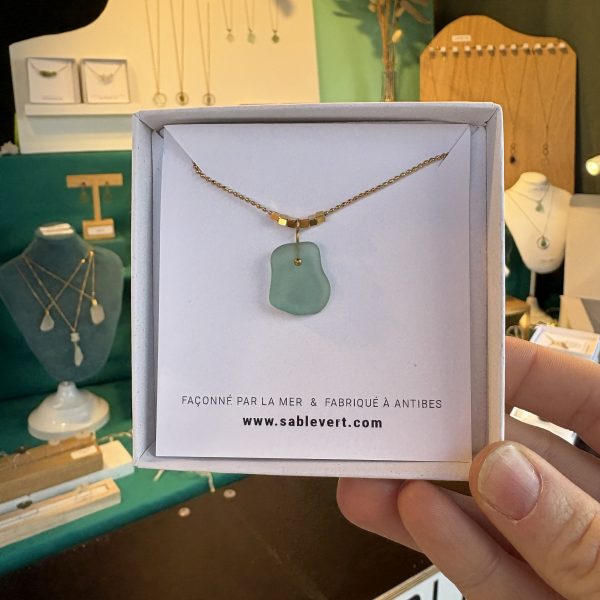 Collier doré DUNE Vert