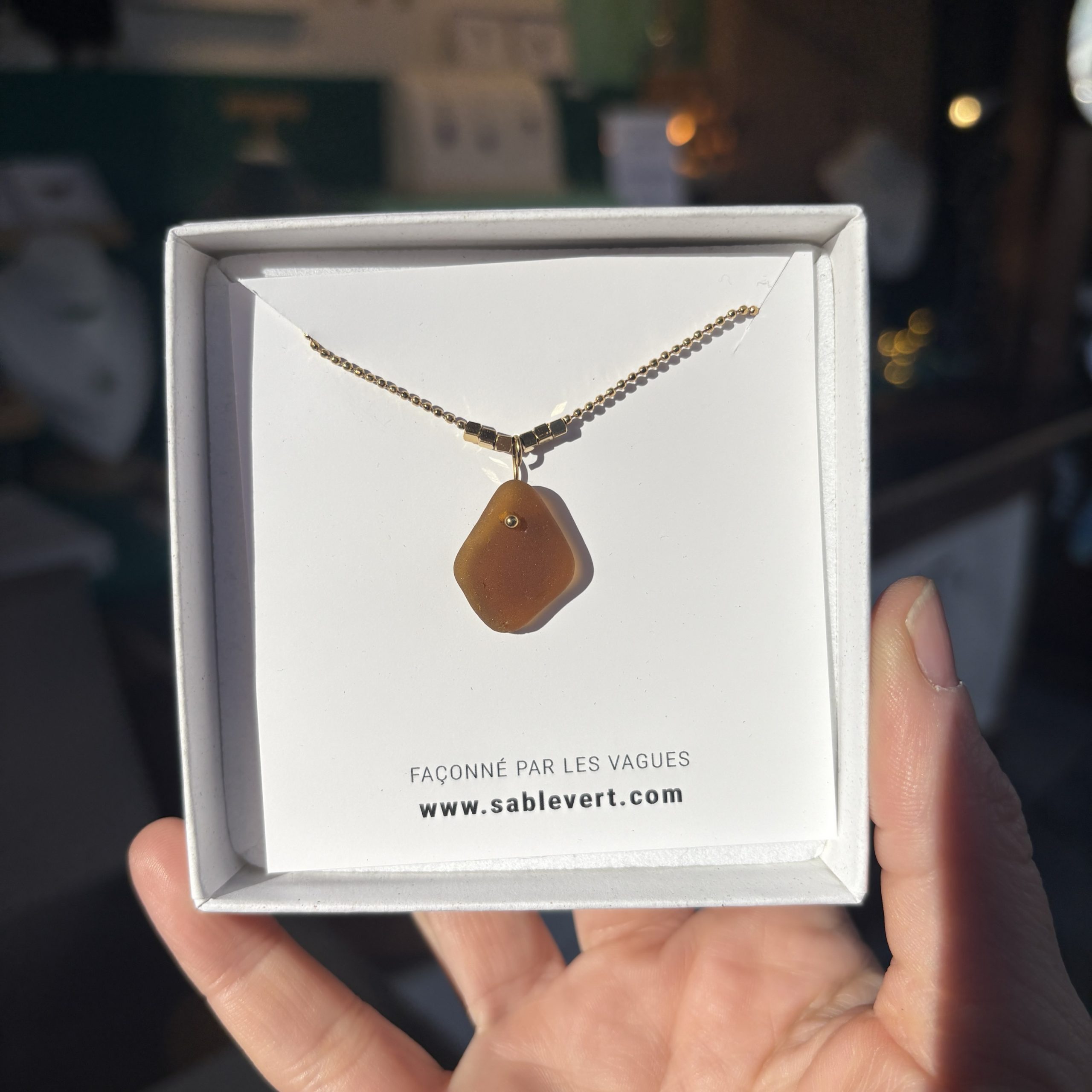 Collier doré DUNE Ambre – Image 2