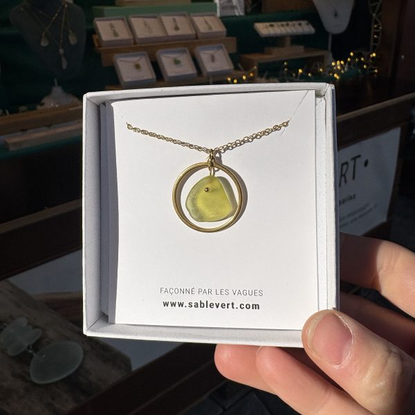 Collier doré ATOLL Vert