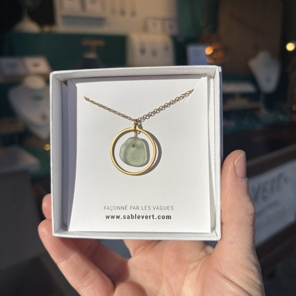 Collier doré ATOLL Vert