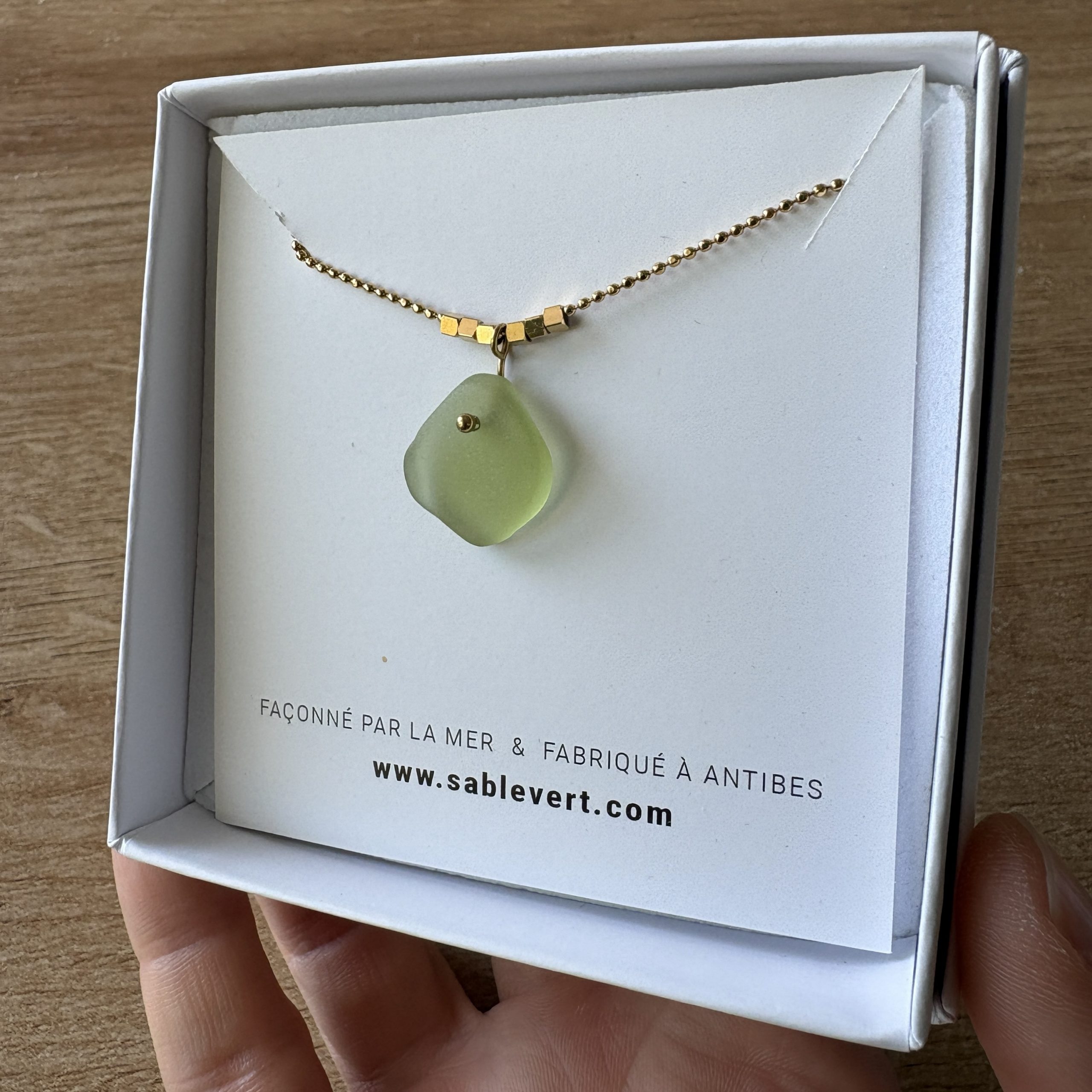 Collier doré DUNE Vert