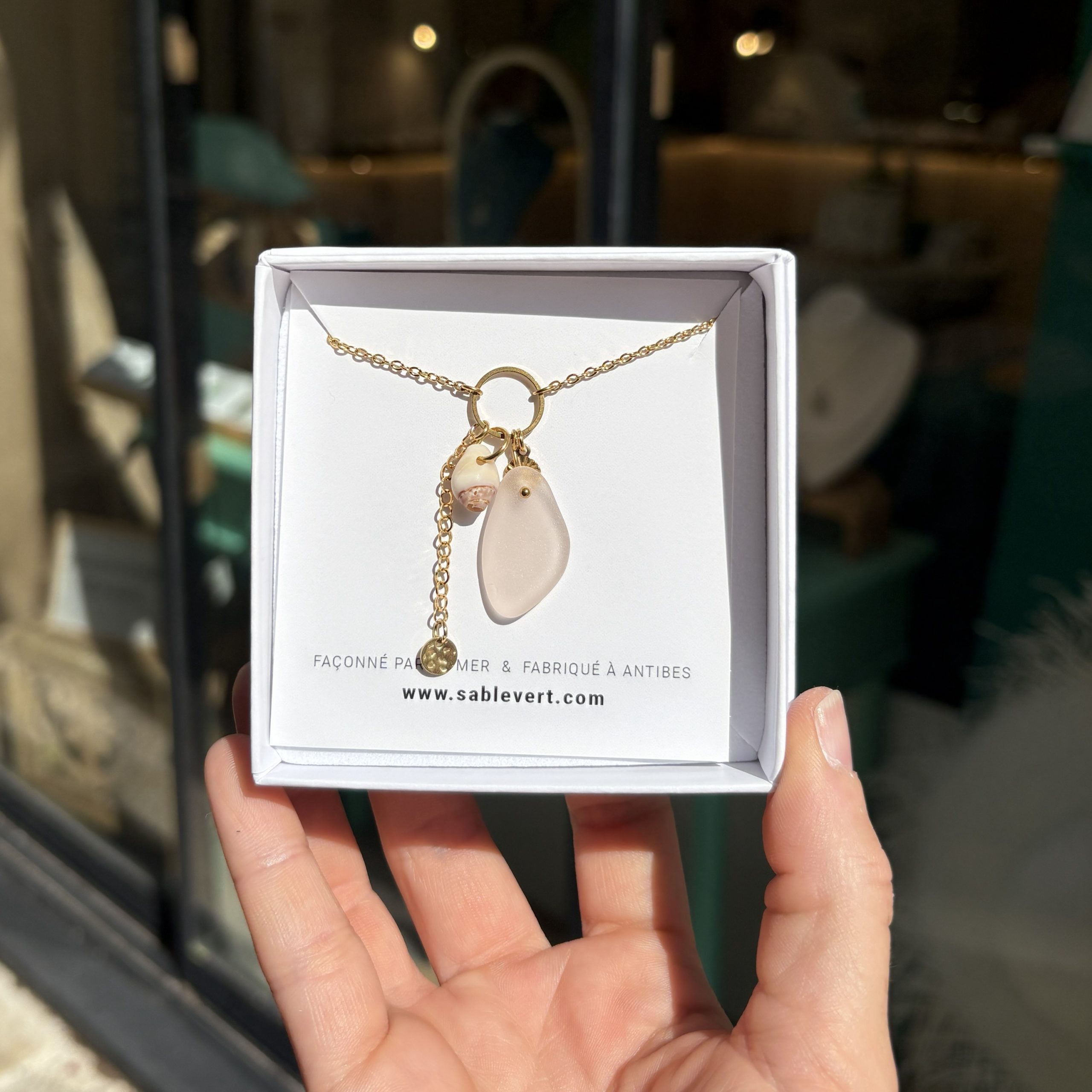 Collier doré PLAGE Rose